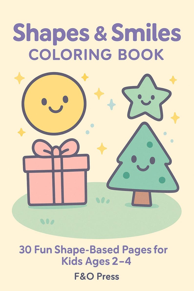 Shapes Coloring Pages Toddlers Ages 2-4 Simple Geometric Printable PDF ...