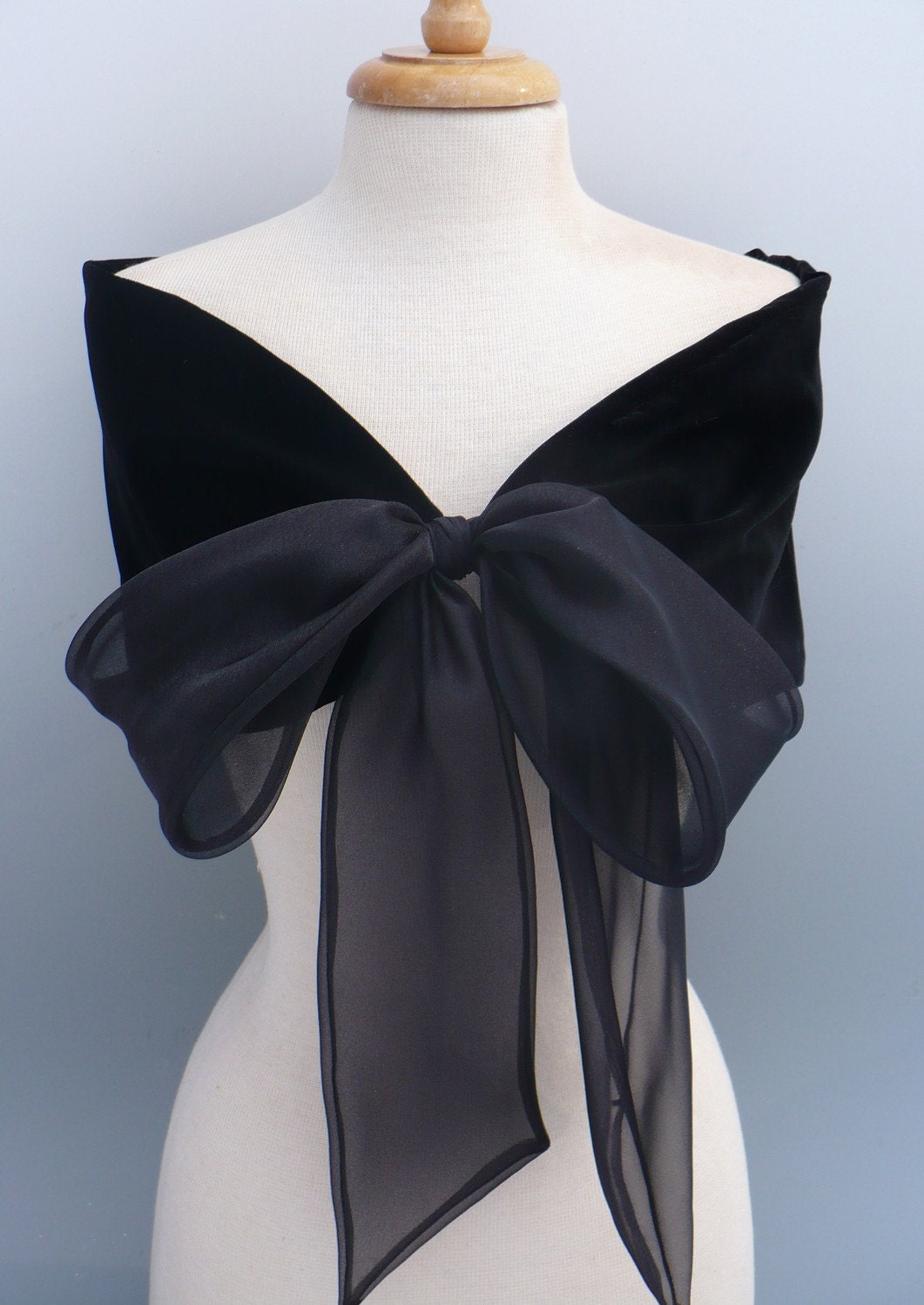 Black Velvet Stole Evening Wrap Special ...