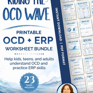 OCD ERP Worksheet Bundle, Exposure Response Prevention Therapy Supports for Children, Teens, and Adults