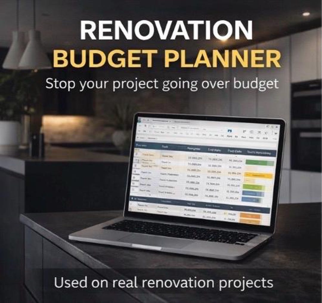 Contractor Timeline Contractor Timeline & Budget Tracker Excel | Project Timeline (digital ...