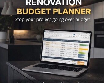 Contractor timeline & budget Tracker Excel | Project Timeline (Digital Download)