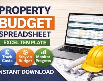 Property Renovation Budget Planner | Project Timeline (Digital Download)