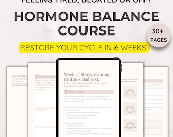 Hormonausgleichender Kurs | Noch heute starten | Digitaler Hormon-Gesundheits-Ratgeber für Frauen | Stress, Schlaf, Ernährung & Zyklus Unterstützung