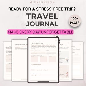 Travel Journal | Mindful Travel Planner | Trip Reflection Journal | Travel Memory & Wellness Tracker | Printable Travel Planner