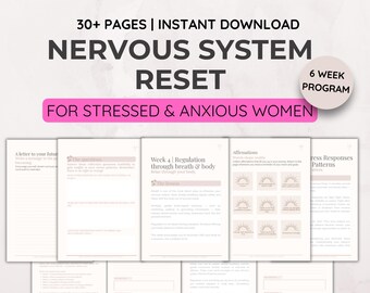 Nervous System Reset Course | Start now | Burnout Recovery workbook  | Stress relief regulation guide | Digital nervous system healing