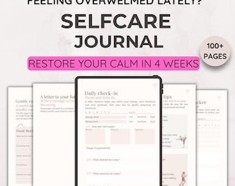 Diario de autocuidado / Planificador de mindfulness para iPad y tabletas / GoodNotes, Notability y diario de bienestar imprimible