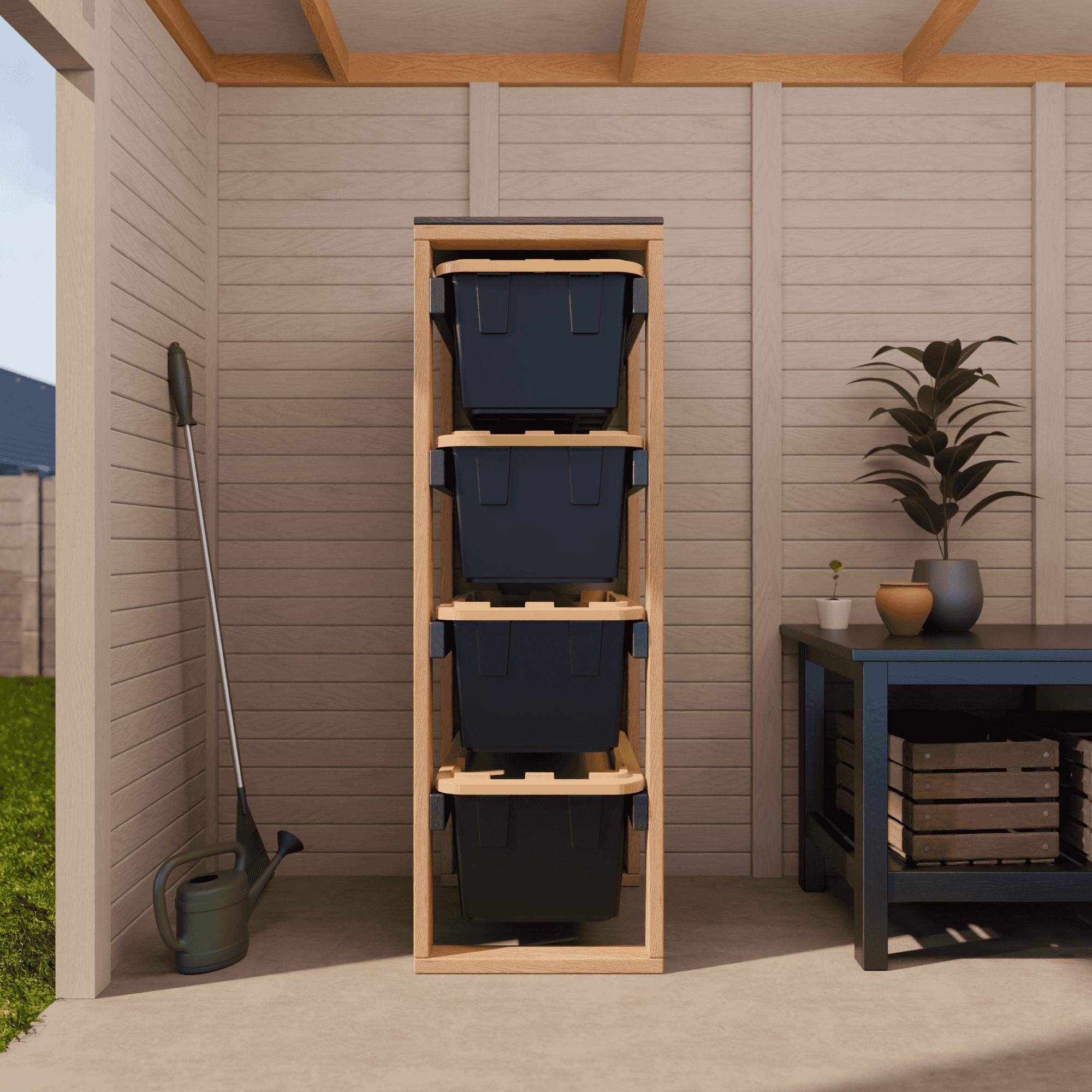 Sam's Tote Rack 27 Gallon Tote Storage Rack Plans - Workshop Storage - Costco Lowe’s ...