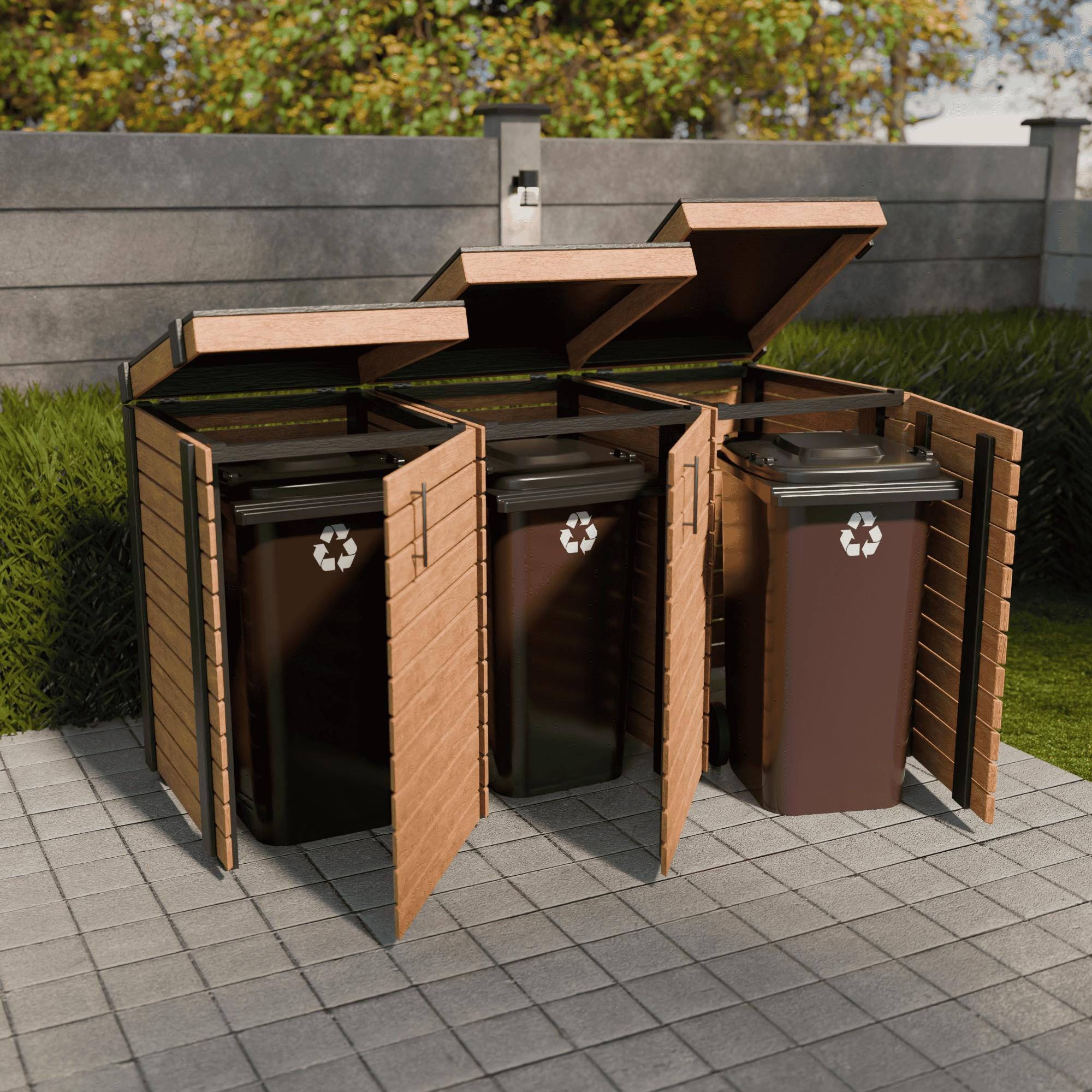 PDF Download - DIY Trash Garbage Bin Cover Box Waste Box Plan - 64gal ...