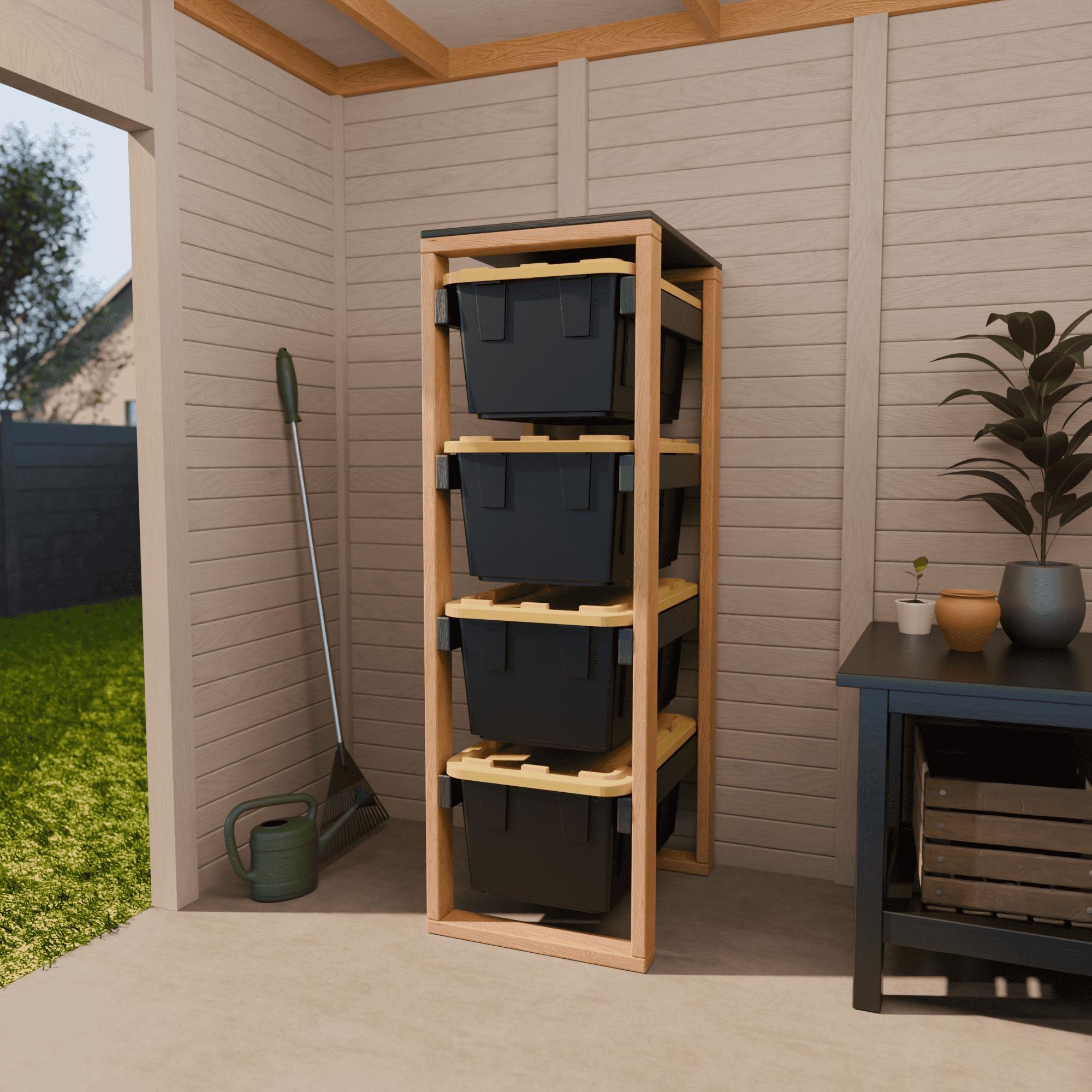 Sam's Tote Rack 27 Gallon Tote Storage Rack Plans - Workshop Storage - Costco Lowe’s ...