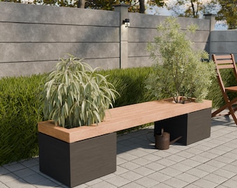 PDF Download - DIY Holz Gartenbank Plan 208x48x46cm