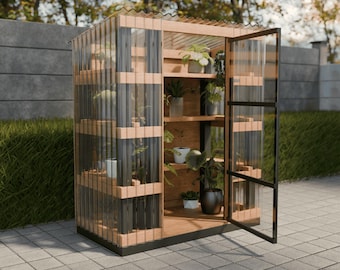 PDF Download - Wooden Garden Greenhouse Design Plan 78x67x39”