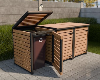 PDF Download - DIY Trash Garbage Bin Cover Box Waste Box Plan 32gal 48gal 64gal 96gal