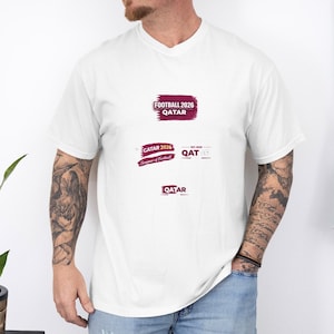 Camiseta de fútbol de Catar 2026 / Camiseta unisex con colores cómodos imagen 1