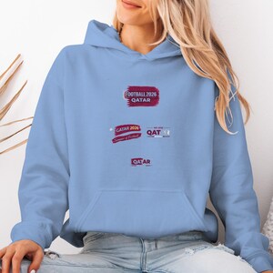 Qatar 2026 Football Hoodie | Gildan Unisex Pullover image 5