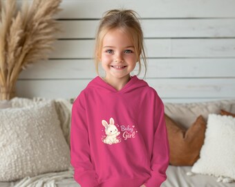 Baby Girl Bunny Hoodie, Toddler Easter Sweatshirt