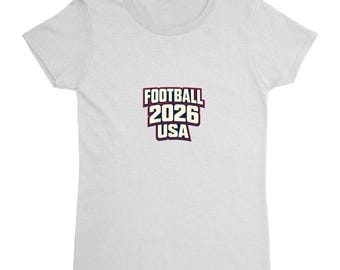Football 2026 USA Graphic Tee, Retro Women's Gildan Shirt
