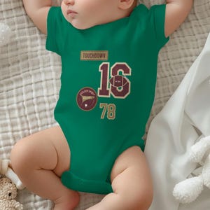 Touchdown 16 Baby Onesie - Football Design