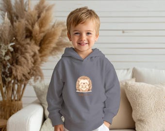Little Love Hedgehog Kids Hoodie, Toddler Sweatshirt