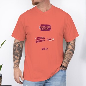 Camiseta de fútbol de Catar 2026 / Camiseta unisex con colores cómodos imagen 5