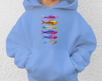 Kids Colorful Fish Hoodie – Soft Ocean Sweatshirt