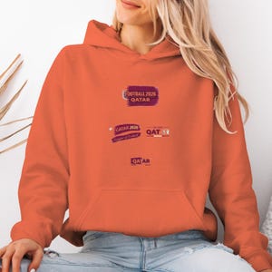 Qatar 2026 Football Hoodie | Gildan Unisex Pullover image 8