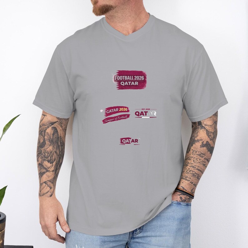 Camiseta de fútbol de Catar 2026 / Camiseta unisex con colores cómodos imagen 10