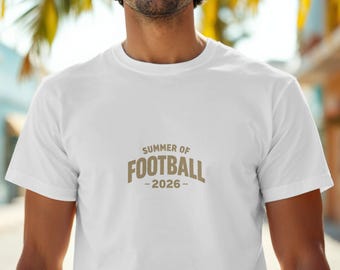 Summer of Football 2026 Graphic Tee, Gildan Cotton Shirt