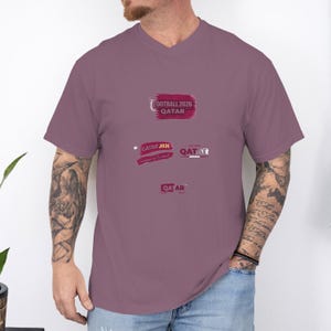 Camiseta de fútbol de Catar 2026 / Camiseta unisex con colores cómodos imagen 2