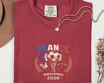 Vintage-Inspired France World Football 2026 Comfort Colors Tee