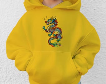 Vibrant Dragon Kids Hoodie – Fantasy Graphic Sweatshirt