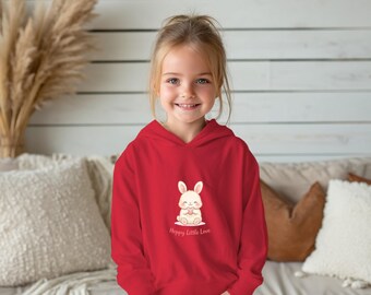 Kids Bunny Hoodie, Hoppy Little Love, Toddler Sweatshirt