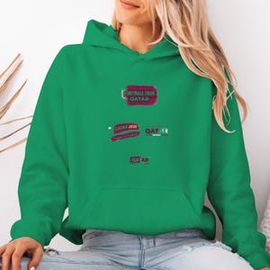 Qatar 2026 Football Hoodie | Gildan Unisex Pullover image 6