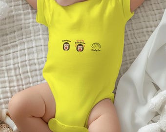 Hedgehog Family Baby Bodysuit, Unisex Newborn Outfit
