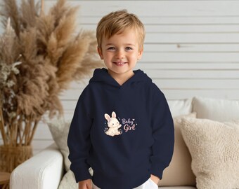 Baby Girl Bunny Hoodie, Toddler Easter Sweatshirt