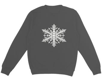 Snowflake Design Cozy Sweatshirt (Dark Color)