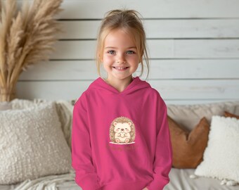 You Are My Little Love Hedgehog Kids Hoodie, Cozy Animal Sweatshirt