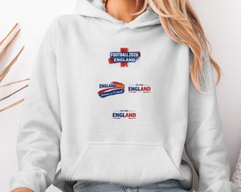 England 2026 Football Hoodie | Gildan Unisex Sweatshirt
