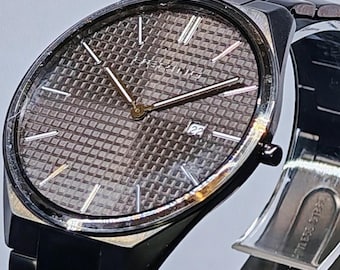 NOS - Bering Ultra-Slim Black Dial Metal Bracelet Watch - Minimalist Still in plastic