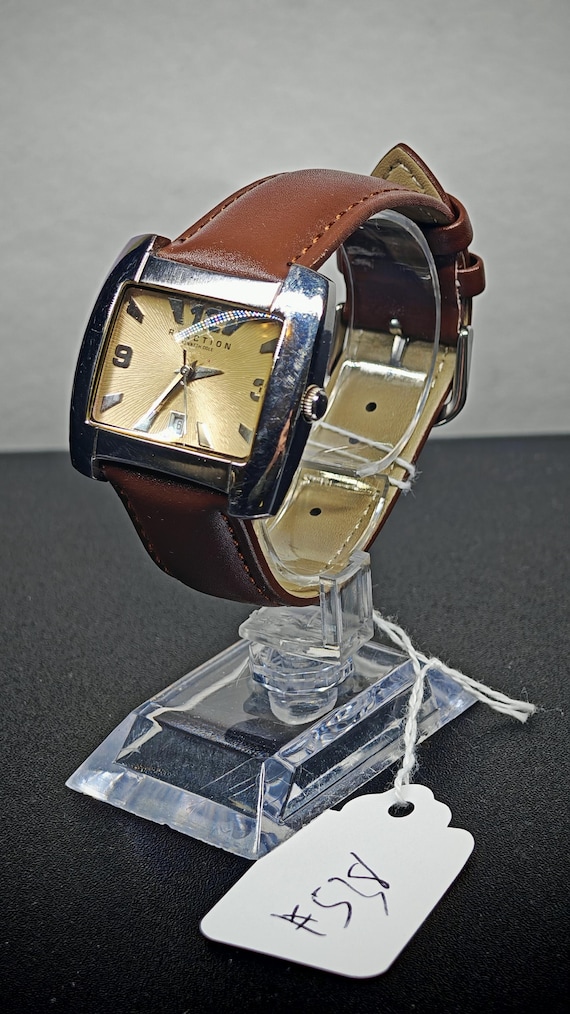 Kenneth Cole Reaction Rectangular Watch with Brow… - image 4