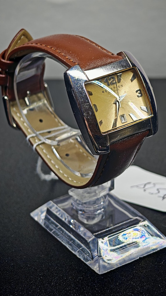 Kenneth Cole Reaction Rectangular Watch with Brow… - image 1