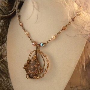 Mexican Poppy Jasper Necklace and Earrings