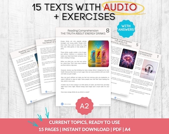 ESL-teksten begrijpend lezen met audio | ESL-hulpmiddelen op A2-niveau voor docenten Engels | werkbladen voor beginners | Luisteractiviteit | Pdf