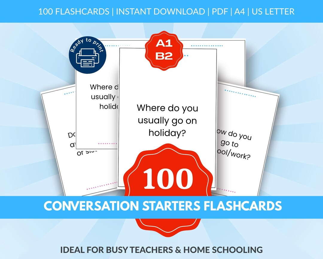 100 Conversation Cards for Families, Couples, Therapy | Icebreaker ...
