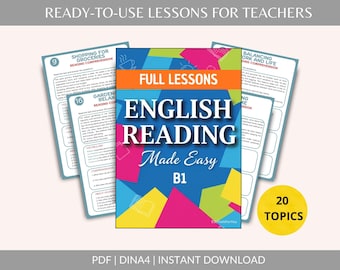 E-boek Begrijpend lezen | ESL-hulpmiddel op B1-niveau voor VSL-leraren | Werkbladen voor gevorderden | Pet Cambridge-examentest (digitale pdf)