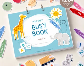 Toddler Busy Book Printable: Custom Quiet Book | Toddler Workbook (Preschool Activities, Montessori Materials, Kindergarten Learning Binder)