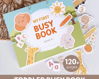 Toddler Busy Book Printable: Custom Quiet Book | Toddler Workbook (Preschool Activities, Montessori Materials, Kindergarten Learning Binder)