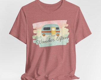 Camiseta Wander Sometimes: Camiseta unisex de aventura, ropa de viaje