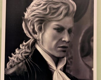 Astarion - "Dead Memories" - Baldur's Gate 3 print - Digital drawing