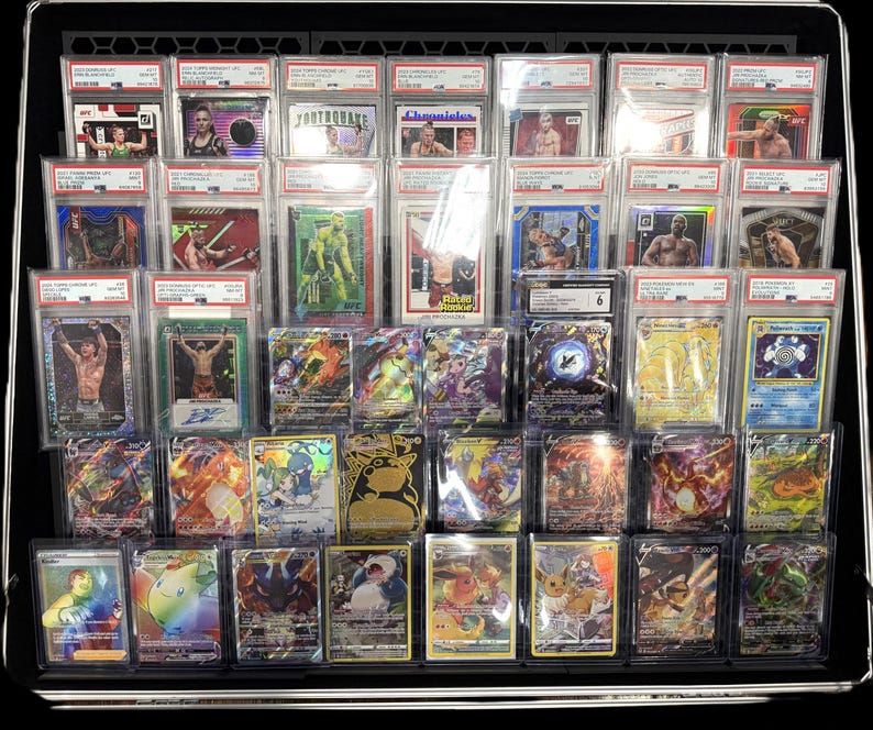 Pokemon Card Risers Card Display Risers | Strong Built to Last | Stackable for Easy Storage ...