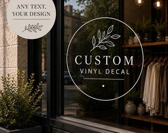 Custom Vinyl Decal, Personalized Vinyl Lettering, Custom Sticker, Business Logo, Car Window Decal, Wall Decal, Mugs, Tumblers, and more